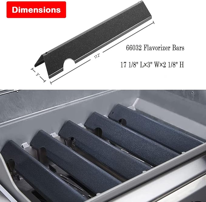 66032 66795 Flavorizer Bars for Weber Genesis II/LX 300 Genesis II E-310, II S-310, II E-330, II E-335, II S-335, II LX S/E-340, Porcelain Enameled