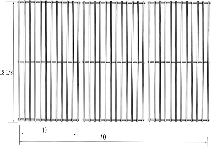 (3-Pack) 18 1/8 inch Stainless Steel Cooking Grid Grates Replacement for Select Gas Grill Models by Charbroil 463224912, 463231711, 463247209, 463247310, 463247512, 463248208, 463262812