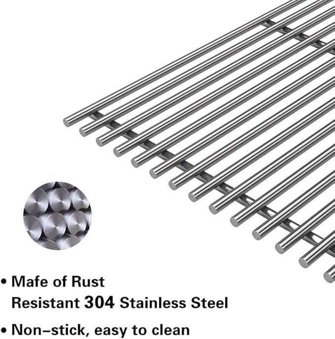 (3-Pack) 18 1/8 inch Stainless Steel Cooking Grid Grates Replacement for Select Gas Grill Models by Charbroil 463224912, 463231711, 463247209, 463247310, 463247512, 463248208, 463262812