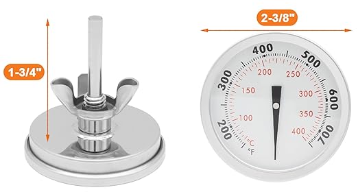 67088 67731 Accurate Lid Grill Thermometer for Weber Genesis GS4 2 &Summit SER, Weber Genesis E310 E330 S330, 2 3/8" dia