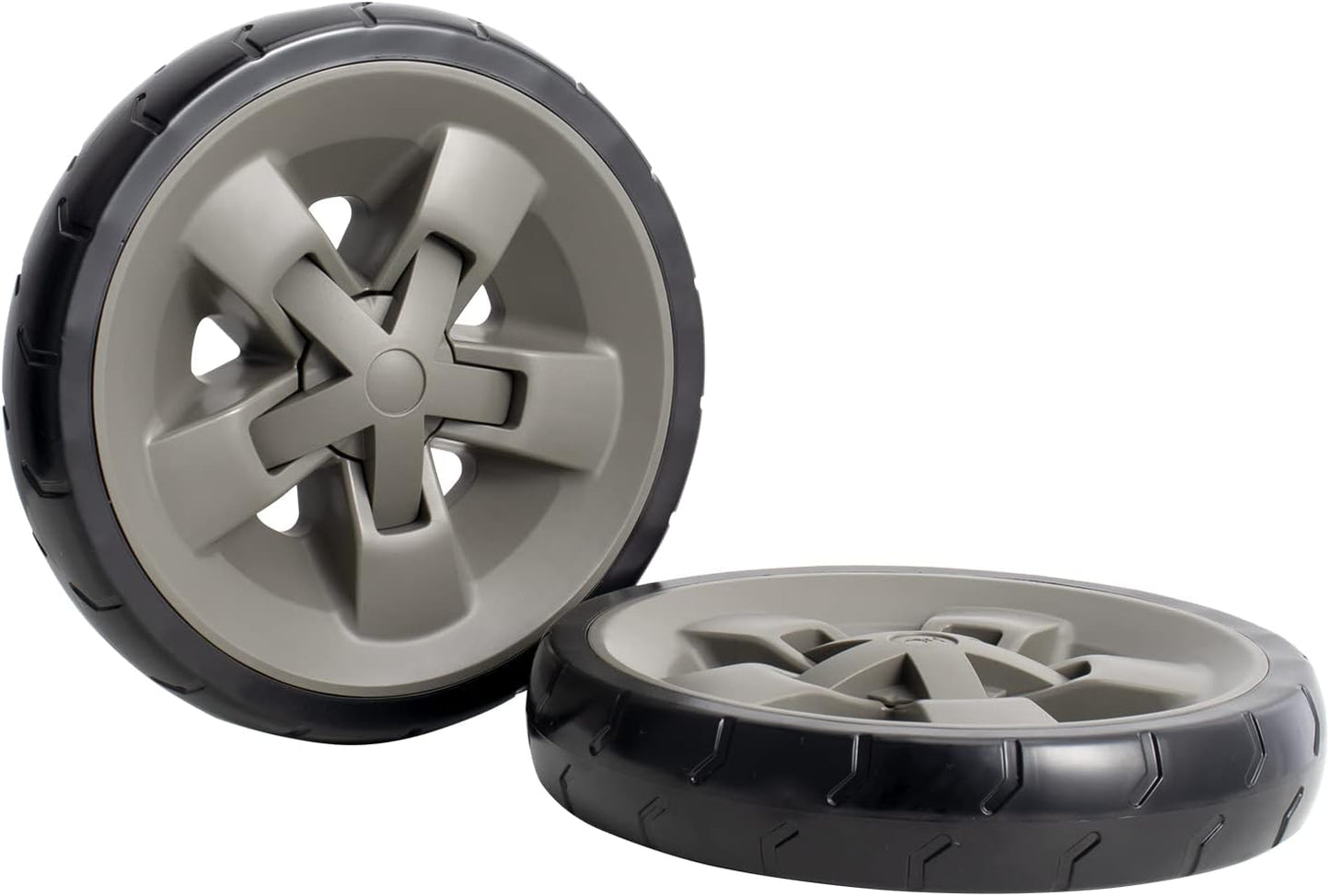 67445 67003 8 Inch Grill Wheels Replacement for Weber Genesis II/II LX Gas Grills (2017 and Newer), Wheel with Hub Cap and Axle Cotter Pin, 2Pcs