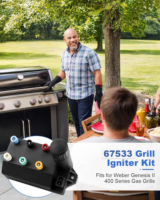 67533 Grill Igniter Kit for Weber Genesis II 400 Series Gas Grills, Igniter Module Fit for Weber Genesis II E-435 S-435 E-430 S-430 Series Model