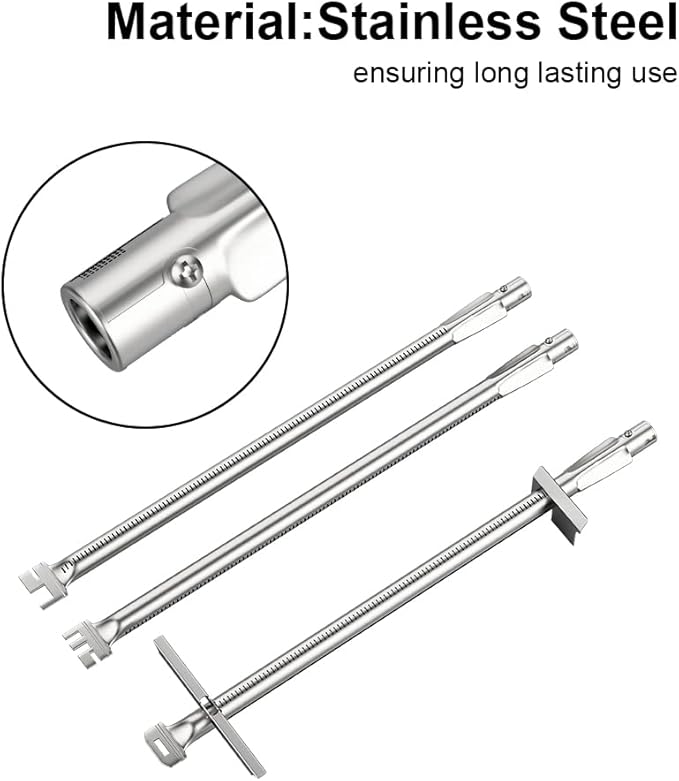 67557 Grill Burner Tubes for Weber Summit 460 470 Gas Grills, Replacement for Weber Summit Burner Tubes, 6 Pack