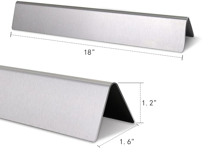 67668 Grill Flavorizer Bars for Weber Summit 400 Series, Summit E/S 440/450/460/470, 8 PC Stainless Steel Gas , 18" x 1.6" x 1.2"