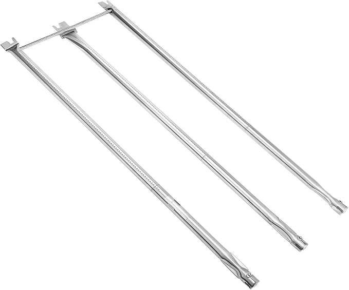 Grill Burner for Weber Genesis 300 Series (2007-2010)with Side Control Knobs, Stainless Steel Grill Burner Tube Set Replacement for Weber 67722 67820