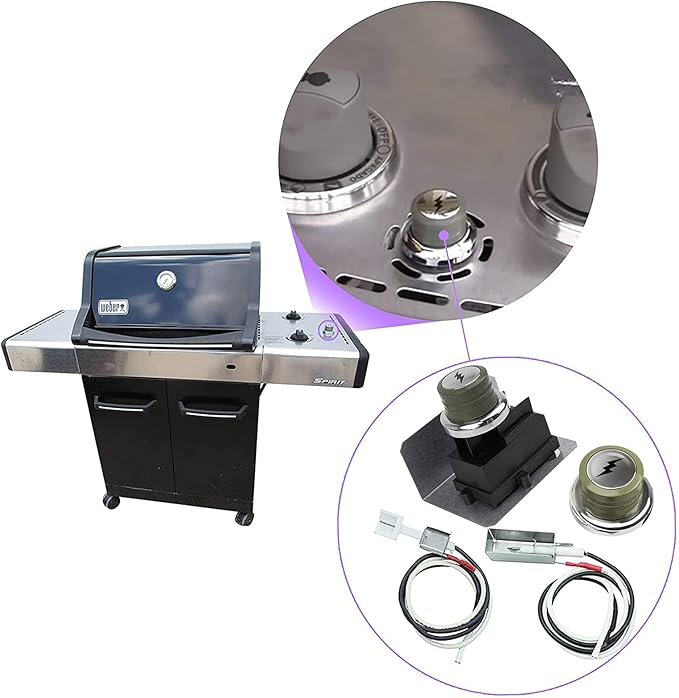 Igniter Kit Replacement for Weber 91360, 67847, 67726, Suitable for Weber Spirit E-310, E-210, Genesis 300 Series Spark Igniter Assembly