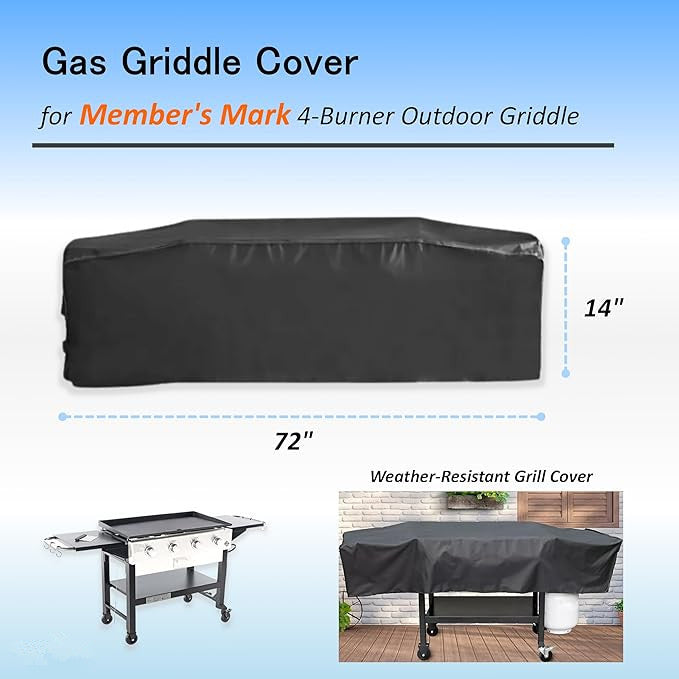 Premium Griddle Cover Replacement for Member's Mark 4-Burner Outdoor Gas Griddle, for Members Mark 36 in Flat Top Grill Cover