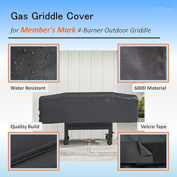 Premium Griddle Cover Replacement for Member's Mark 4-Burner Outdoor Gas Griddle, for Members Mark 36 in Flat Top Grill Cover