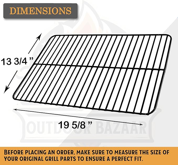 Replacement Porcelain Cooking Grid for Charbroil Classic 280 2 Burner 463672717, Charbroil Classic Grates, Charbroil Grill Grate 2 Burner, Charbroil Classic Replacement Parts