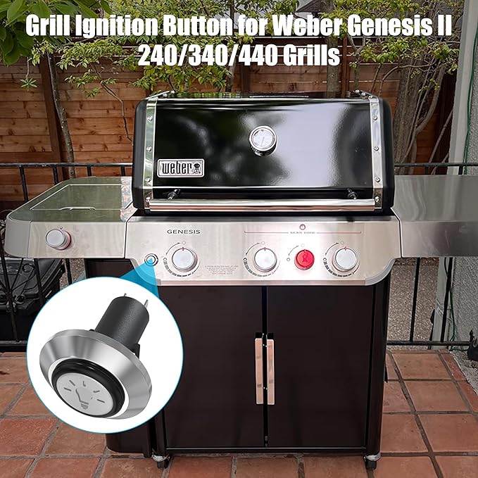 69282 Igniter Switch Replacement for Weber Genesis II 240/340/440 Gas Grills Models 2017 and Newer