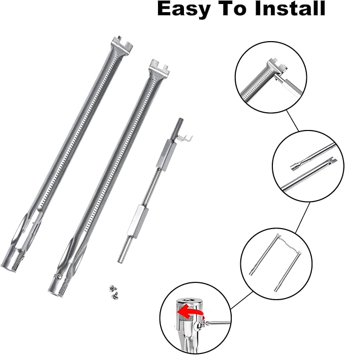 69785 18 Inch Grill Burner for Weber Spirit I & II & GS4 200 Series with Up Front Control, Spirit E-210 E-220 S-210, S-220 Gas Grill Replacement Parts