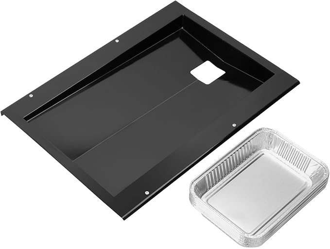 69804 Grease Tray with 10-Pcs 6415 Drip Pan Liner for Weber Spirit 300 Series, Spirit E-310 E-320 E-330 S-310 S-320 S-330 Grills 2013 and Newer