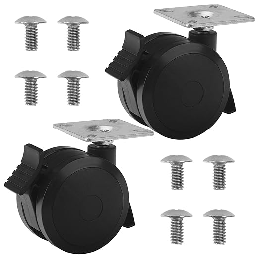 69827 Fixed Caster Compatible with Weber Gas Grills (2013-2017/2019) for Spirit 200/300 Series Grills, Fixed Caster Wheel with Screws 2 Pack