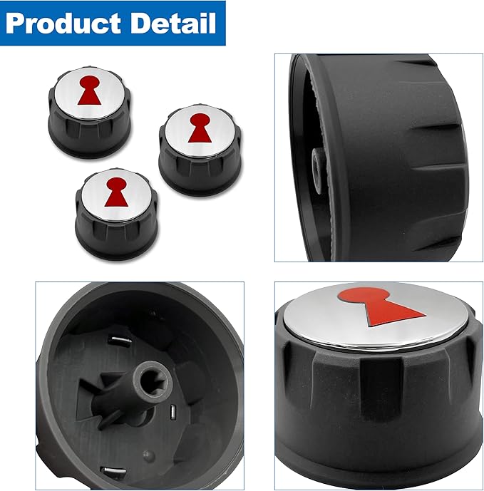 69893 Control Knobs Compatible with Weber Spirit 200 & 300 Series (with Up Front Controls) Years 2013 and Newer(Set of 3)