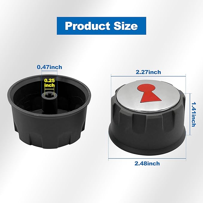 69893 Control Knobs Compatible with Weber Spirit 200 & 300 Series (with Up Front Controls) Years 2013 and Newer(Set of 3)
