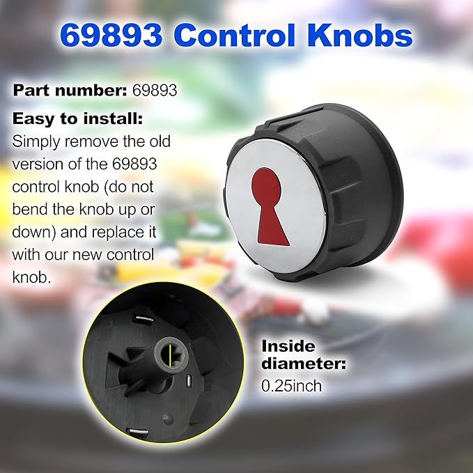 69893 Control Knobs Compatible with Weber Spirit 200 & 300 Series (with Up Front Controls) Years 2013 and Newer(Set of 3)