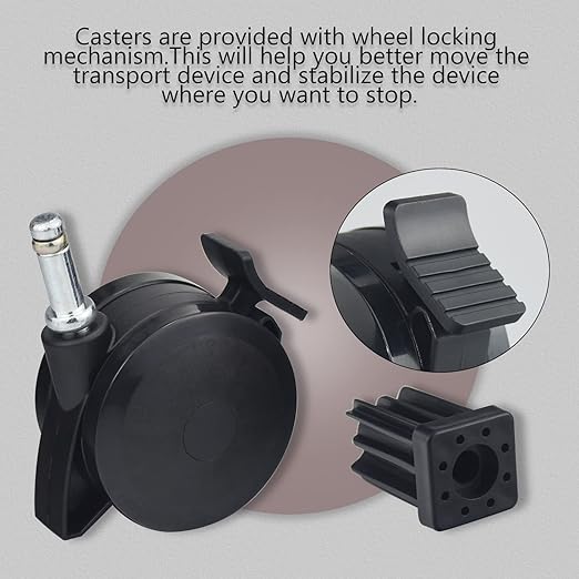 70360 Locking Caster with Insert for Weber Spirit Series 2009-2012, Genesis Series 2007-2011, 2 Pack (Caster Diameter 2-7/8")