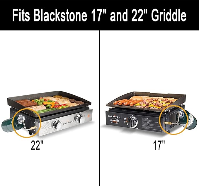 Griddle Regulator Fit for Blackstone 17/22 Inch Tabletop Griddles Gas Regulator for CharBroil 19952085 22-Inch 2-Burner Adjustable Propane Regulator for Member's Mark 22" Grill Griddles
