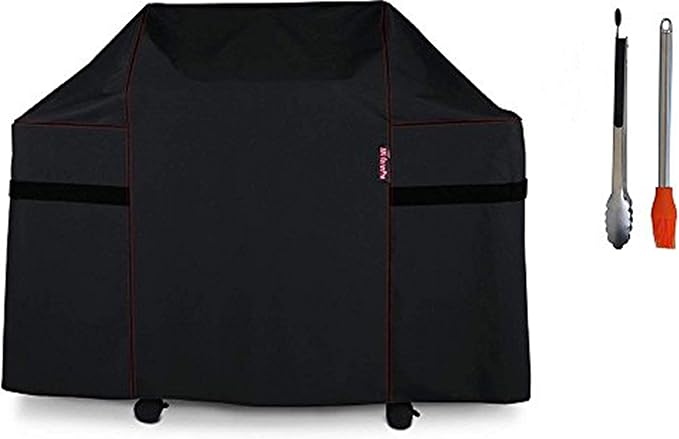 7108 Heavy Duty Grill Cover for Weber Summit 400-Series Gas Grills Including Basting Brush and Tongs