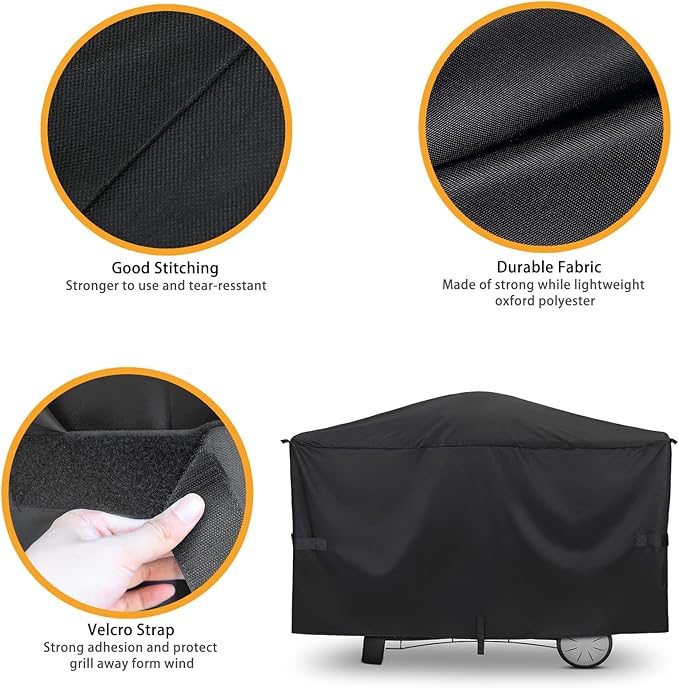 7112 Grill Cover for Weber Q2000, Q2200, Q2400, Q300, Q320, Q3000, Q3200 Gas Grills, Waterproof UV Resistant Cover, Outdoor Barbeque Grill Accessories