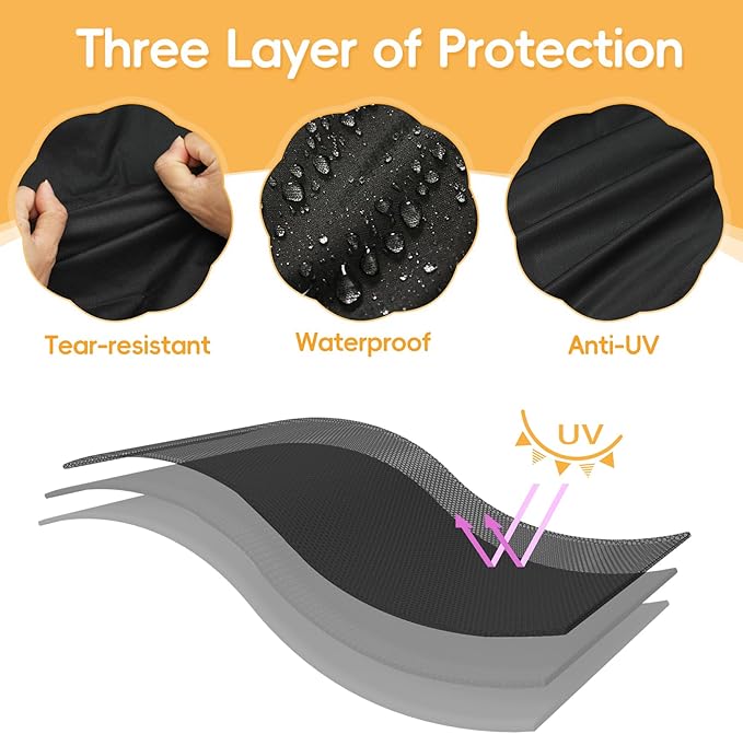 7112 Grill Cover for Weber Q2000, Q2200, Q2400, Q300, Q320, Q3000, Q3200 Gas Grills, Waterproof UV Resistant Cover, Outdoor Barbeque Grill Accessories