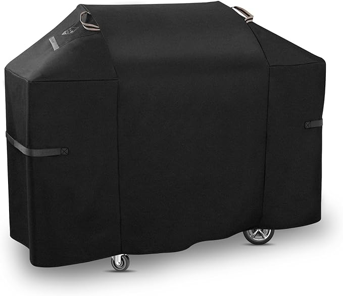 Heavy Duty 58 Inch Grill Cover for Weber Genesis 300 & Genesis II 300 Series 7130 Grills,600D Rip-Proof Material,Waterproof UV, Compared to Weber 7130