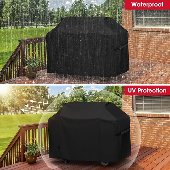 7131 65 Inch Grill Cover for Weber Genesis II 400 Series Grill, 4 Burner BBQ Grill Cover , Heavy Duty Waterproof Fade Resistant Barbecue Cover