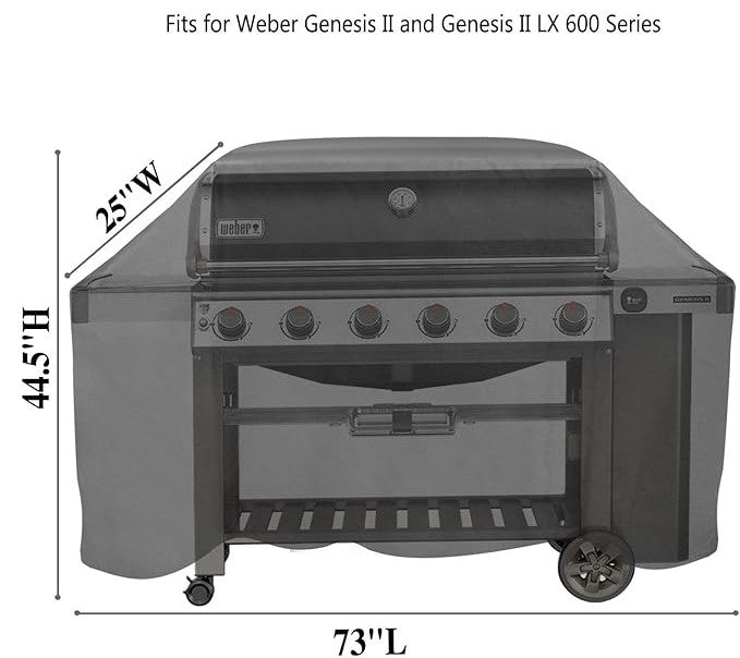 7132 Grill Cover 72 Inch Cover for Weber Summit 600 Series, 600D Large Outdoor Barbecue Covers for Weber 6 Burner Summit 670/620 Genesis 400/600