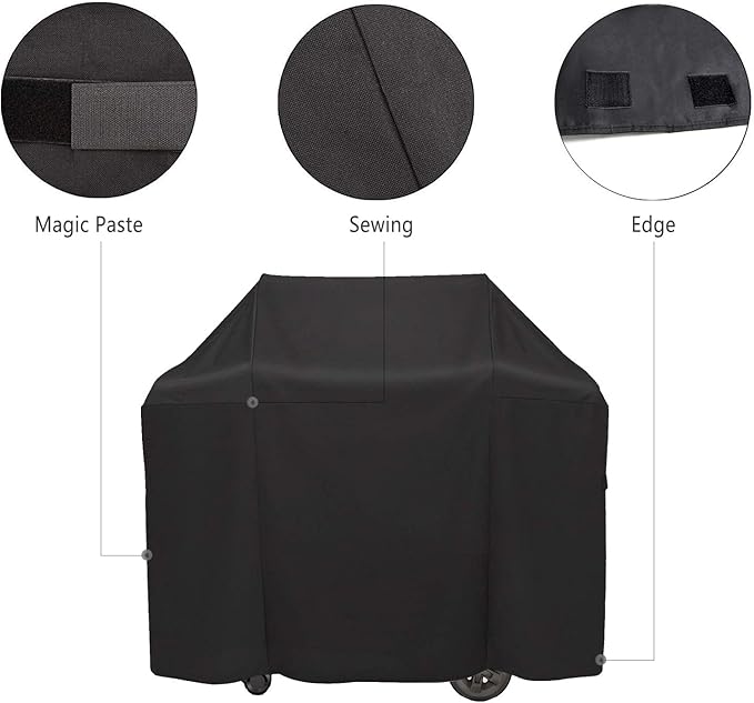 7138 Grill Cover, 600D Waterproof Cover Replacement Barbecue Accessories for Weber Spirit II 200 and Spirit 200 Series Gas Grill, 48”L X 42”H X 17.8”W
