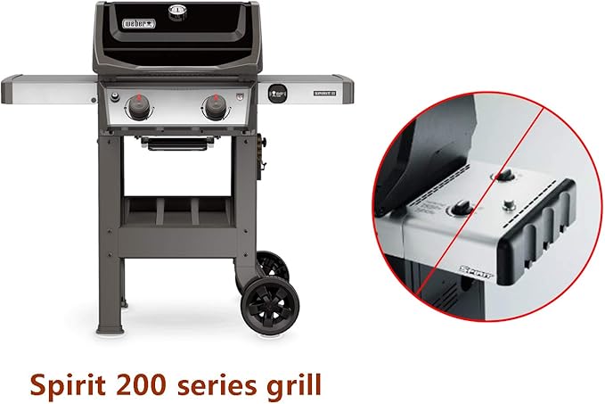 7138 Grill Cover, 600D Waterproof Cover Replacement Barbecue Accessories for Weber Spirit II 200 and Spirit 200 Series Gas Grill, 48”L X 42”H X 17.8”W