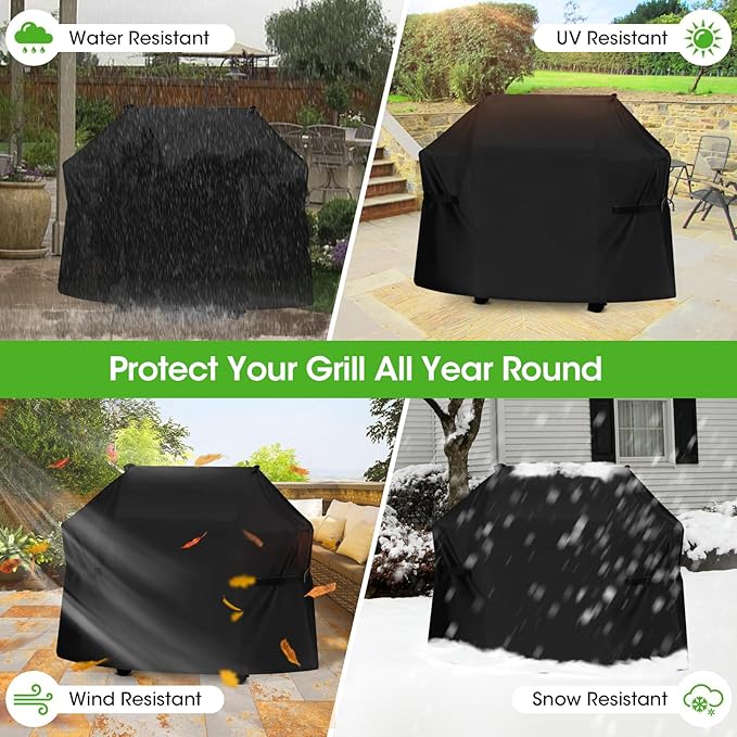 Cover Replacement for Weber 7139, Weber Spirit 300 and Spirit II 300 Series Grills, Waterproof BBQ Cover for Outdoor Grill, Grill Cover 51 inch,