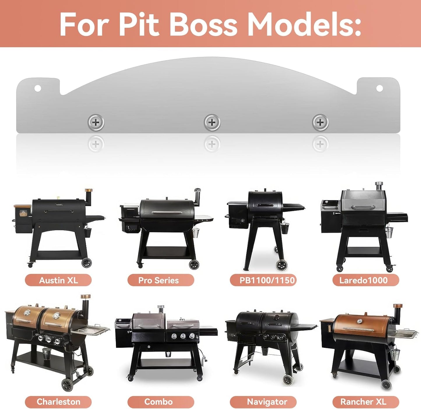 Heavy-Duty Steel Heat Deflector Module for Pit Boss Austin XL, PB1100, Laredo1000, Rancher XL , Heat Diffuser Plate for Pro Sereis Grills