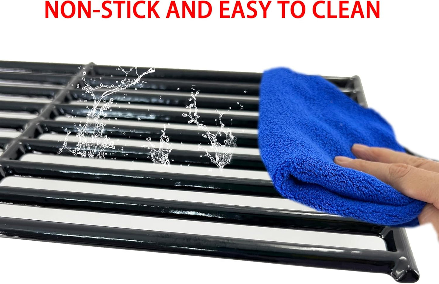 4-pack 19.75" Porcelain Coated Cast Iron Grill Cooking Grates for Chargriller Gas Grill 2121, 2123, 2222, 2828, 3001, 3030, 3725, 4000, 5050, 5252, 5650,9020