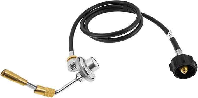 Griddle Regulator with 6FT Propane Adapter Hose for Blackstone 17/22 Inch Tabletop Griddles Gas Regulator Fit for CharBroil 19952085 Propane Regulator for Pit Boss 22" Grill Griddle Parts