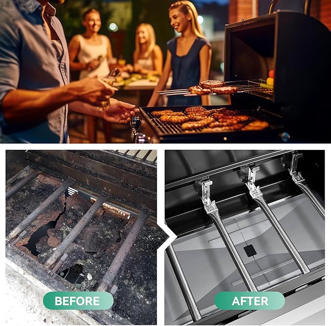 Universal Grease Tray with Catch Pan for Nexgrill 720-0888s 720-0888, Charbroil, Dynaglo, Kenmore, BHG, Grill Master, Backyard, Uniflame, Expert Gas Grill, Drip Pan for 3/4/5/6 Burner Gas Grill Models