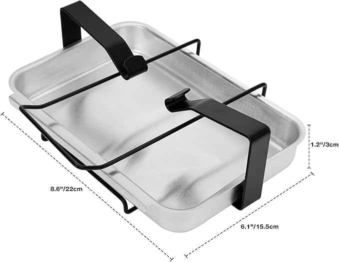 7515 Catch Pan and Holder Replacement for Weber Genesis 1000-5500, Genesis Silver/Gold/Platinum, Genesis II Series, Platinum I/II, and Summit Grills