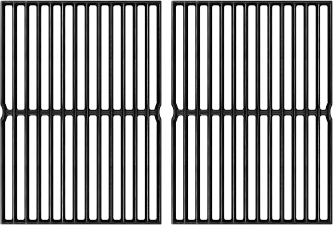 7522 7521 15" Grill Grates Replacement for Weber Genesis Silver A,Spirit E/S 200 E/S210 with Side Control, Spirit 500, Cast Iron,for Weber 65904 65905