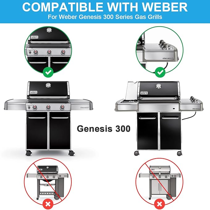 7524 Full Size Griddle Insert for Weber Genesis 300 Grill E-310 E-320 E-330, Genesis S-310 S-320 S-330, Genesis EP-310 EP-320 EP-330 CEP-310 CEP-330