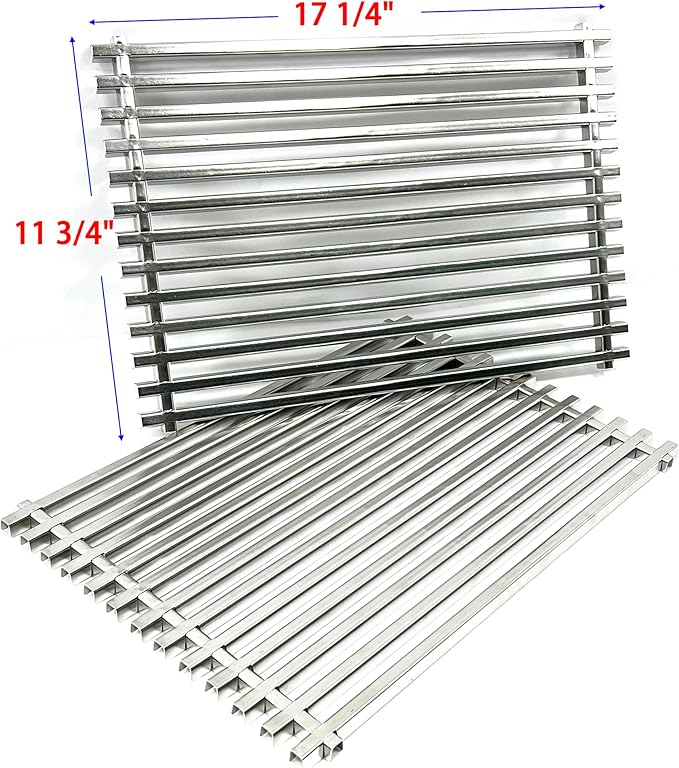 7527 7525 17 1/4" Stainless Steel Grill Grates for Weber Spirit E/S-310 /320, Spirit 700, Weber 900, Genesis Silver B/C, Genesis I - IV & 1000-5000