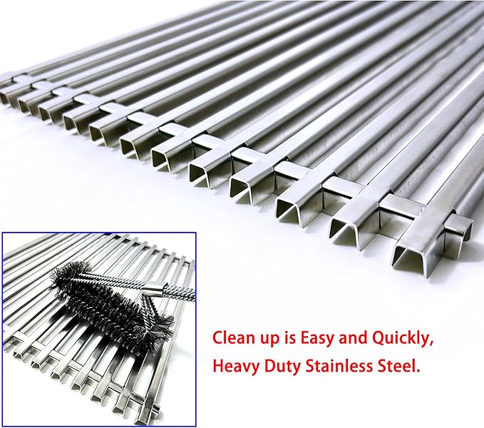 7527 7525 17 1/4" Stainless Steel Grill Grates for Weber Spirit E/S-310 /320, Spirit 700, Weber 900, Genesis Silver B/C, Genesis I - IV & 1000-5000