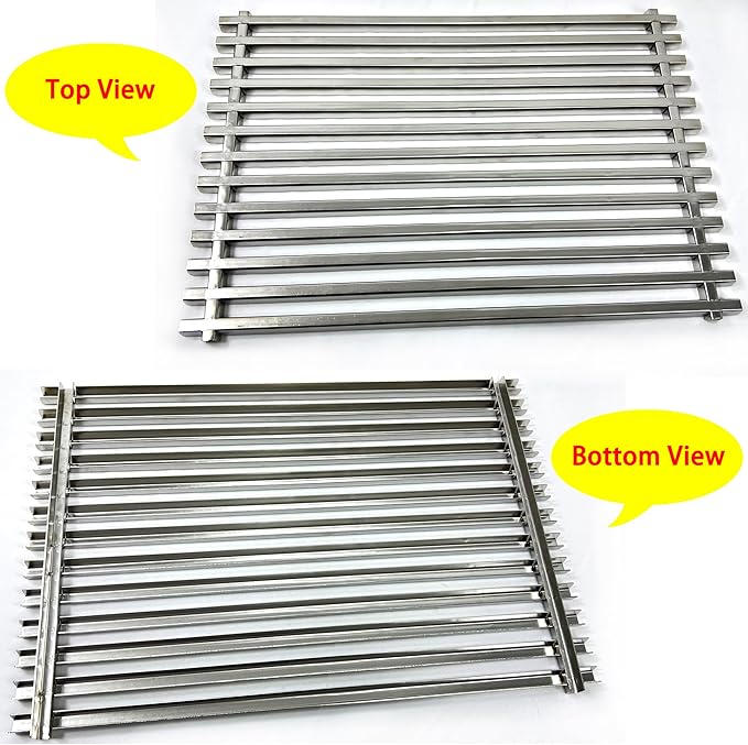 7527 7525 17 1/4" Stainless Steel Grill Grates for Weber Spirit E/S-310 /320, Spirit 700, Weber 900, Genesis Silver B/C, Genesis I - IV & 1000-5000