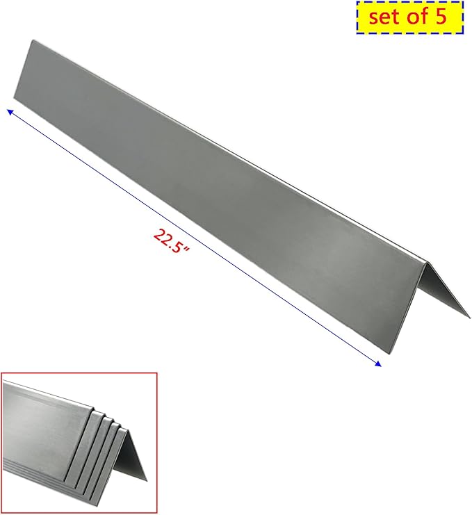 22.5" Stainless Steel Flavorizer Bars for Weber 7536, 7537, 65903Spirit 300 E310 E320 S310 S320, Spirit 700, Weber 900, Genesis Silver B C/Gold B C