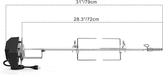 7614 Stainless Steel Rotisserie Kit for Weber Spirit 200/300 Series Grill