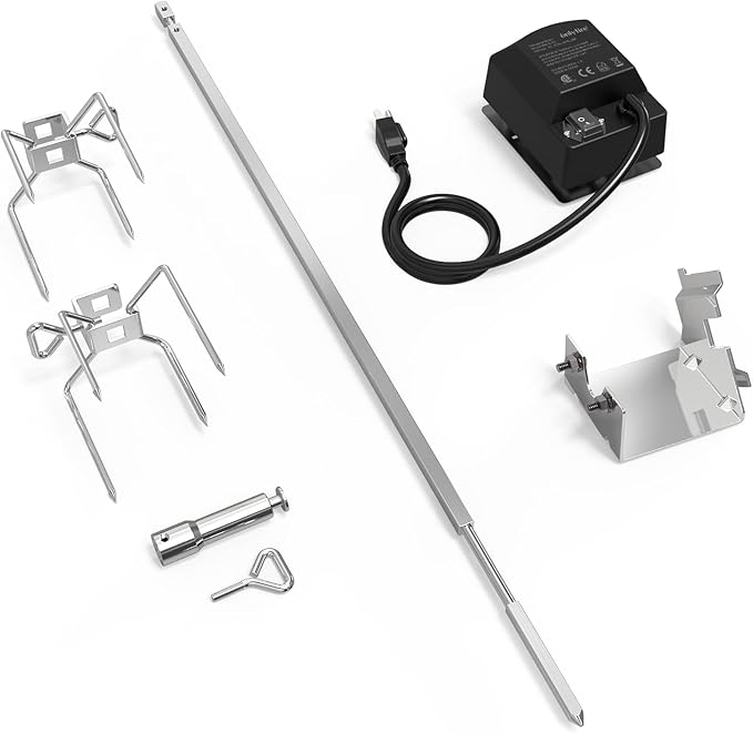 7614 Stainless Steel Rotisserie Kit for Weber Spirit 200/300 Series Grill