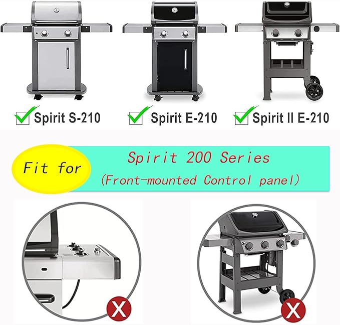 15.3" Flavorizer Bar Replace for Weber 7635 Spirit & Spirit II 200 Series E/S210 E/S220 Grills (Front-Mounted Control)