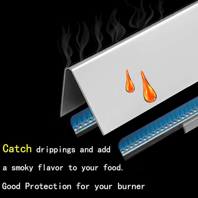 15.3" Flavorizer Bar Replace for Weber 7635 Spirit & Spirit II 200 Series E/S210 E/S220 Grills (Front-Mounted Control)