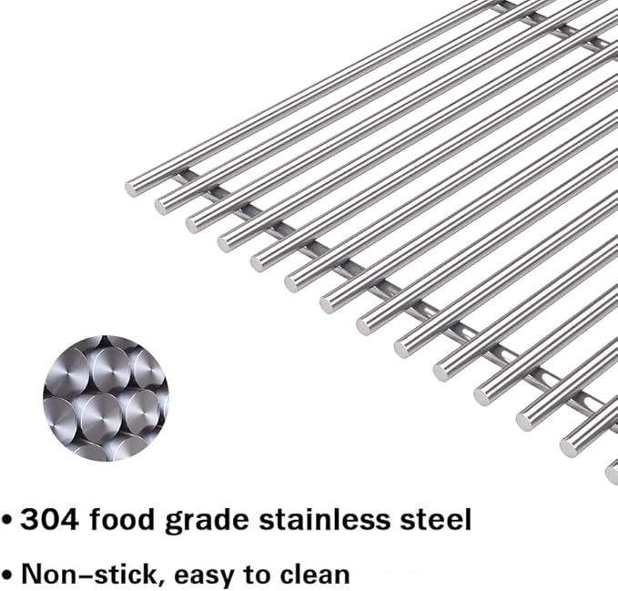 7637 (2-Pack)17.5" Stainless Steel Cooking Grates Replacements for Weber 46010074, Spirit 200 , E-210 (2013-2016), E-220, S-210 (2013-2016), S-220