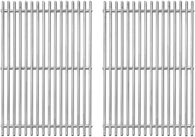 7638 7639 Cooking Grates for Weber Spirit I/ II 300 Series E/S 310 E/S 320 E/S 330, Genesis Silver B/C, Gold B/C, Spirit 700,Weber 900,Stainless Steel