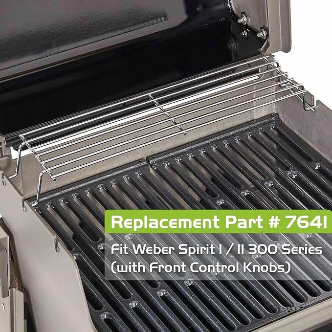 7641 Warming Rack for Weber Spirit I/II 300 Series E310 Grill Parts Gas Grates Replacement S310 SP310 E320 S320 SP320 E315 S315 with Front Control