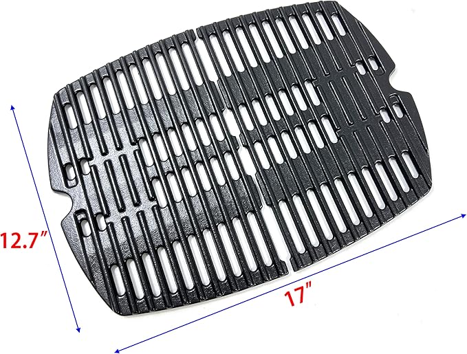 7644 Cast Iron Cooking Grates for Weber Q100, Q1000, Q120, Q1200, Q1400, 516001, 516002, 50060001, 51010001, 51060001, Baby Q Gas Grill, Set of 2